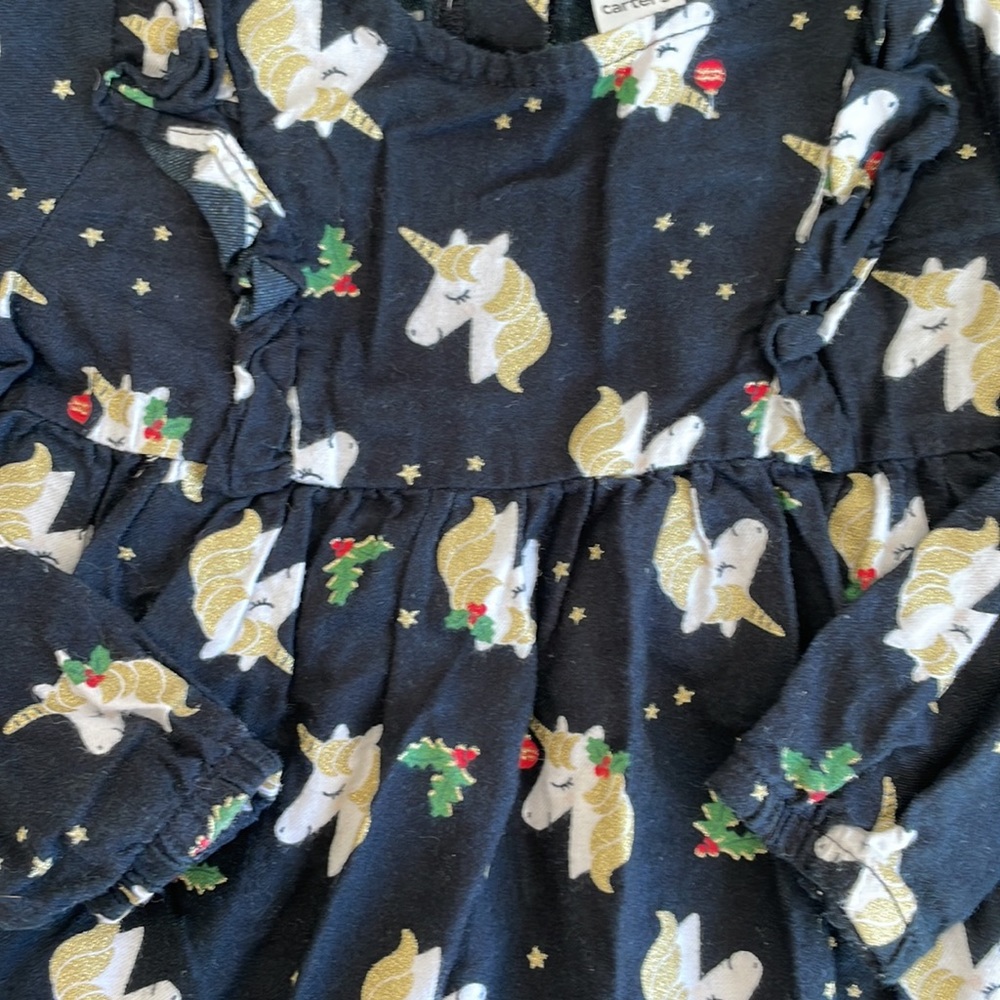 💰FINAL PRICE!💰Carter’s Holiday Unicorn Dress - Picture 5 of 9